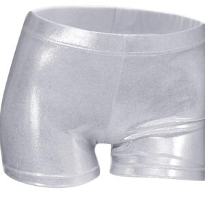 New Silver Sparkle Girls  Gymnaatics Shorts 9-10 (4 Pairs)